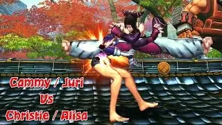 Cammy & Juri vs Christie & Alisa | Street Fighter x Tekken Battle | SFxT Mods