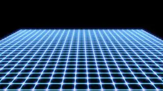 Retro 80s Futuristic Synthwave Neon Laser Glow Grid Plane Rotates 4K VJ Loop Moving Background