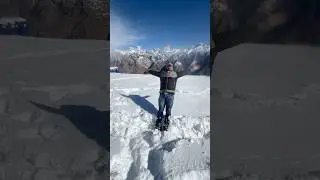 Snowfall in Auli #snow #snowfall #explore #travel #uttarakhand #auli #mountains #happynewyear2025