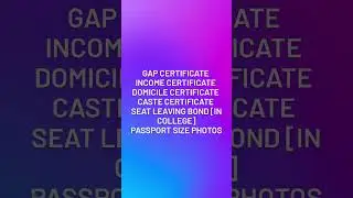 Documents Required At the time of admission in #bams #bhms #bums