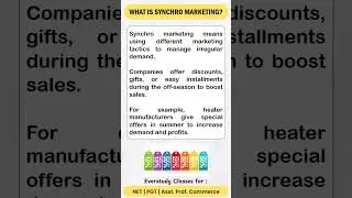 Synchro Marketing in 2 Minutes | UGC NET | PGT | Asst. Prof. Commerce