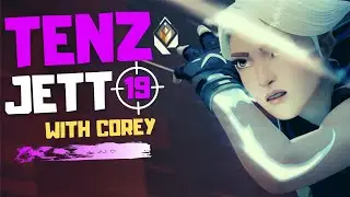 TENZ PARTY W/ COREY | 19 ELIMS JETT GAMEPLAY ON HAVEN - VALORANT