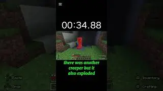 How quickly can I kill a creeper in Minecraft. #minecraft #speedruning