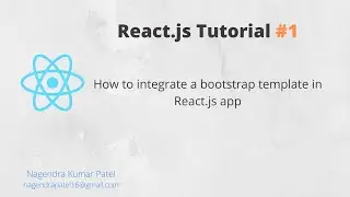 How to Implement Bootstrap Template in React.js project | React Project Work - Part 1