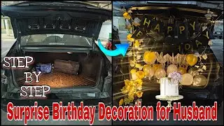 Car boot decoration for birthday 🎂🎉 #decoration #cardecoration #birthday #surprise #carbootdecor