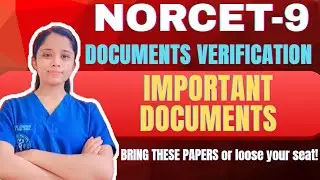 Important Documents Required for NORCET Document Verification | Complete Checklist #norcet2025