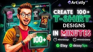 Artistly 4.0: Create 100+ T-Shirt Designs in MINUTES (AI Demo!)#TShirtDesign #PrintOnDemand#Merch
