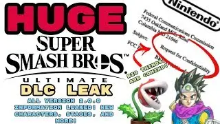 HUGE Smash Ultimate DLC Leak! ALL VERSION 2.0.0 INFO LEAKED?! NEW CHARACTERS, STAGES + MORE?!