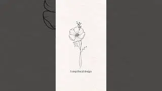 How to draw a line art flower in 5 steps! 〰