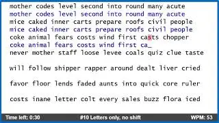 #59: #10: Letters only, no shift Typing Test 12/10/2025 (2025)