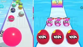 Eggs Ball Run 2048 vs Ball Run Infinity- Eggs Merge & Run 2048 Level 1 #cutiepie22yt 