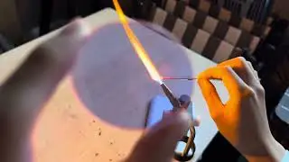 Didymium glass filtering sodium flare