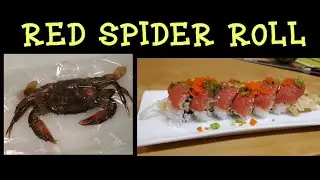 Red spider roll by softshell crab