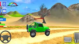 Green Jeep Mountain Jeep Driving Game | Green Jeep Racing Game | Dirt Jeep Race Game 3D