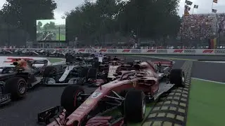 F1 2018 Career Mode Part 35 - Italy  Chaos In The First Lap!?