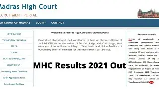 😎😎MHC Result 2021 Published 🥳💥💥/Office assistant,scavenger etc