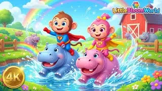 Hippo Farm Adventure 🦛 | Fun Hippo Race with Tom & Mia | Kids Cartoon 4K