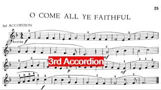 O Come All Ye Faithful - Ноты для аккордеонного оркестра (Рождественская книга Палмера-Хьюза)