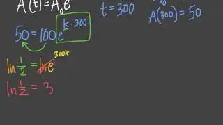 exponential growth / decay: half life example