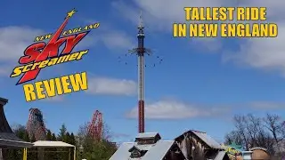 Обзор New England SkyScreamer, Six Flags New England Funtime Star Flyer | Самый высокий аттракцио...