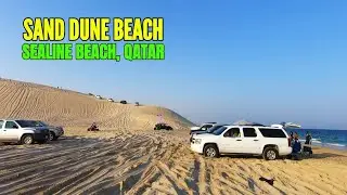 Sealine Beach Qatar.  Sea | Beach | Camel Safari | Sand Dunes | Desert. Nice Picnic Spot in Qatar.
