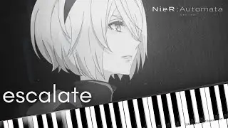 escalate - Aimer Anime NieR:Automata Ver1.1a OP [Piano Cover] [Synthesia] (C=528Hz)アニメ ニーアオートマタ