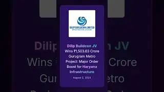 Dilip Buildcon JV Wins ₹1,503.63 Cr Gurugram Metro Project: Major Order Boost for Haryana Infra