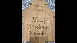 Christmas Tree - Cheese boards Laser engraved