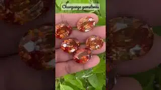 Cubic zirconia Champange oval shapes