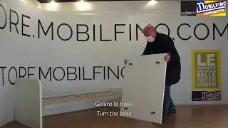 MOBILFINO CAMERETTE - art.964CK Letto singolo 80x190 con testata contenitore e cassettoni estraibili