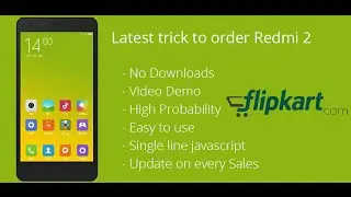 Script to Add Xiaomi Redmi2 Automatically to Cart | Flipkart Flash Sale