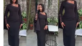 How to draft this black corporate dress ( Easy and beginner friendly)