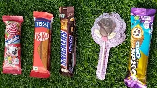 ASMR Most Popular Candys / some lots of colorful rainbow lollipop candy / unpacking chocolate eat