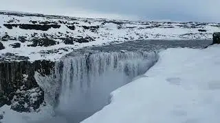 Dettifoss waterfall by winter, Iceland