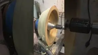 Turning a 16&rdquo; spalted maple bowl.  Rub that bevel!!   Today in Bob&rsquo;s Woodshop.