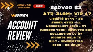 Server 53 - ATP 319m - VIP 17 - LIBERT&Eacute; 5444 - MODERN TECH INFANTRY 99% - COLLECTION LV 27