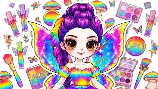 💖Сделай сам из бумаги💖Распаковка набора &laquo;Охотники на демонов и феи&raquo; в стиле K-POP: яркая косметик...