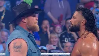Roman Reigns vs Brock Lesnar summer slam match..! #wwe #brocklesnar #sethrollins