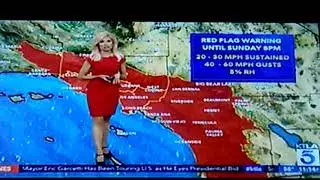 Mary Beth McDade Does the Weather on KTLA 5 News - December 9, 2017