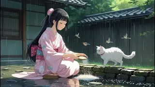 Cozy Japanese Rainy Day Vlog Story:  Peaceful Escape || ASMR || AIAnimation ||#anime #ghibli