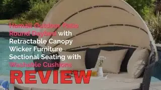 Homall Outdoor Patio Round Daybed | JustHomeFurniture.com
