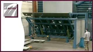 Transporting and blasting sheet metal vertically at Leicht - AGTOS