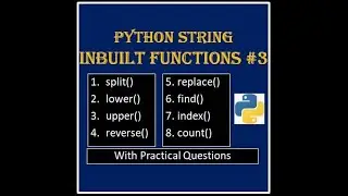 Inbuilt Functions of String  in Python | How to count number of words in Python | Part # 3