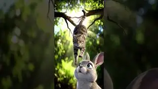 Rabbit Saves a Crying Cat &ndash; You Won&rsquo;t Believe What Happens! | Heartwarming Animal Story
