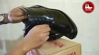 SEPATU PDH VARIASI TALI HITAM MENGKILAP TNI POLISI SATPAM SECURITY DISHUB