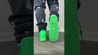 OFF WHITE AIR FORCE 1 BROOKLYN 💚💚💚 #offwhite #airforce1 #brooklyn #sneakers