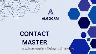 How to Upload Contact Masters In ALGO-CRM(Hindi)