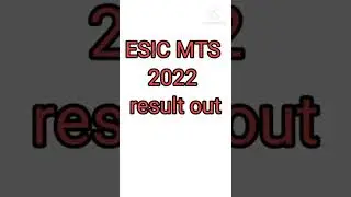 ESIC MTS 2022 result out
