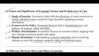 Economics 01 | Q&A from Exam Perspective | 11 Q&A's | FY BA LLB Sem1