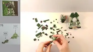 Knock off Lego Knock off Zaku II from Gundam ASMR? build along step by step video